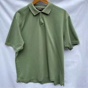 Eddie Bauer Sage Green Cotton Polo Shirt Size XXL